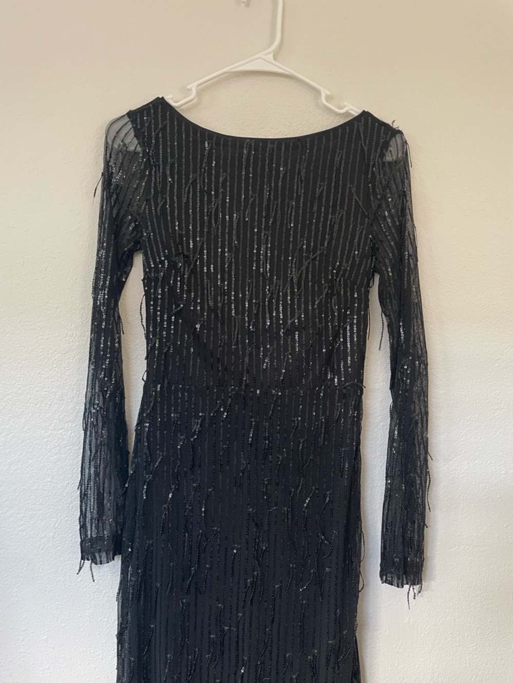 Lulus Long Sleeve Tassle Maxi Dress